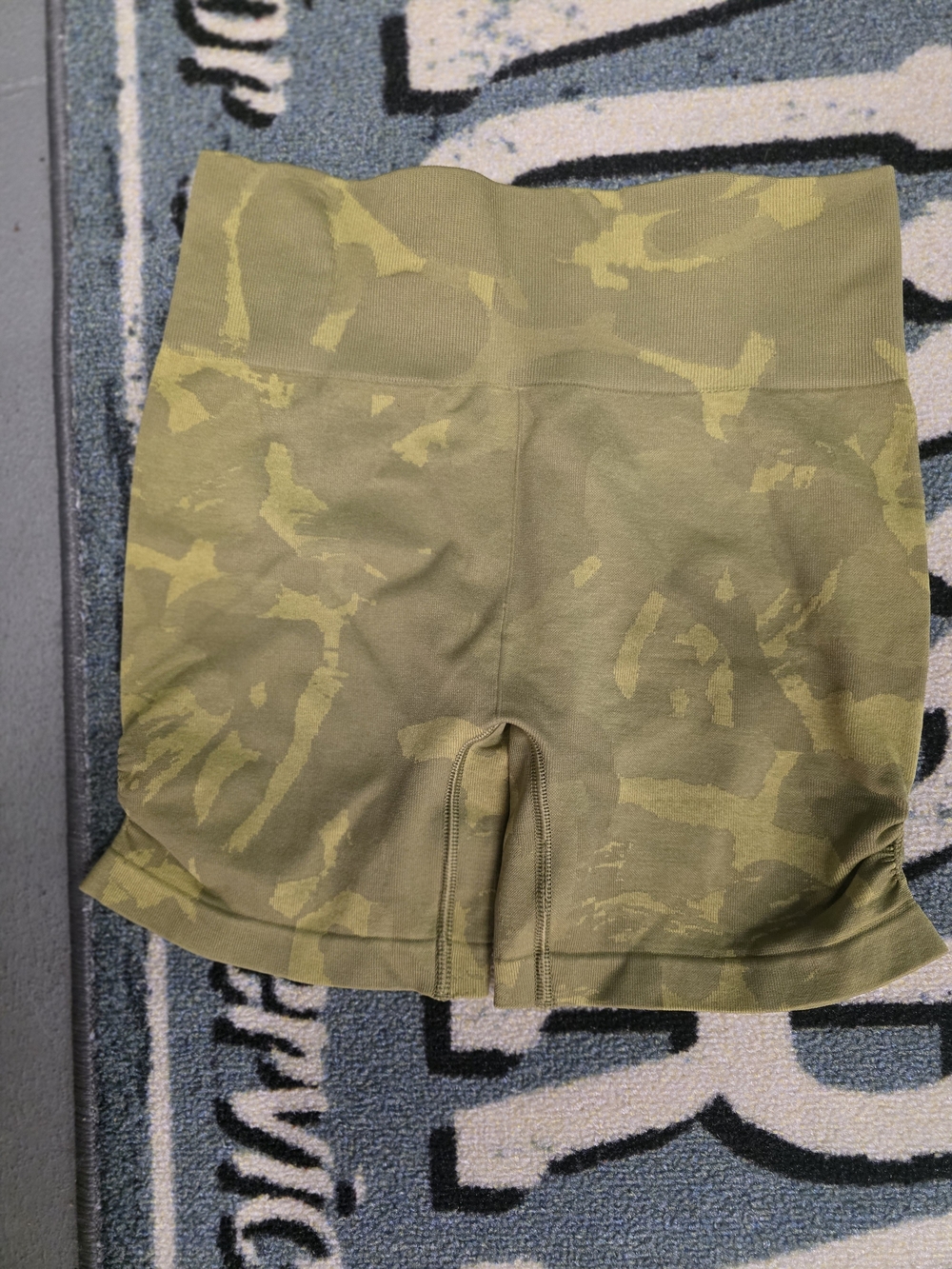 Gymshark Olive Green Camo High-Rise Bike Shorts